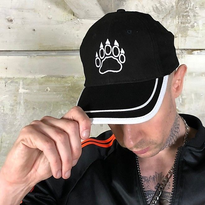 Boxer X-Baseball Cap Black with white Bear