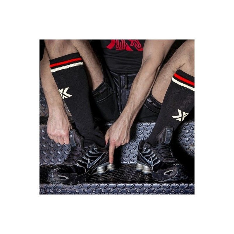 Boxer Football Sox Black-Red/White