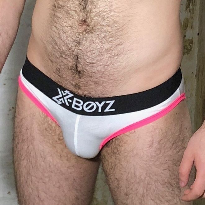 Boxer X-Boyz Backless Slip White/ Fucsia Fluor