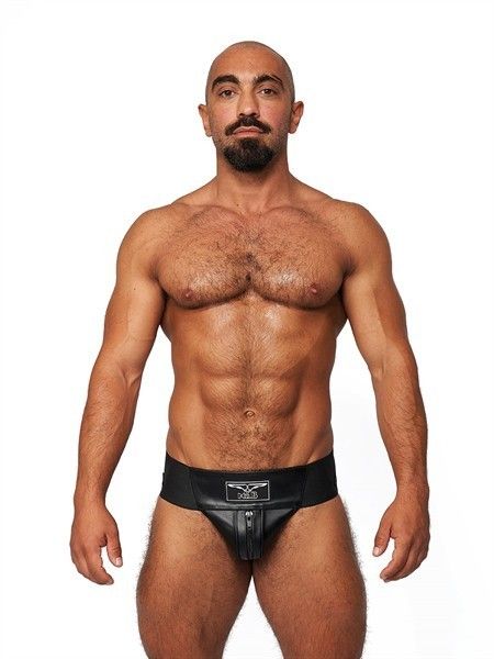 MrB Leather Premium Jockstrap Black Black