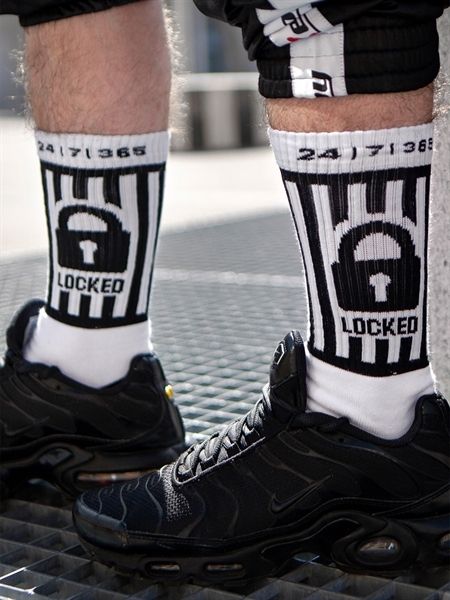 Sk8erboy Locked Socks White