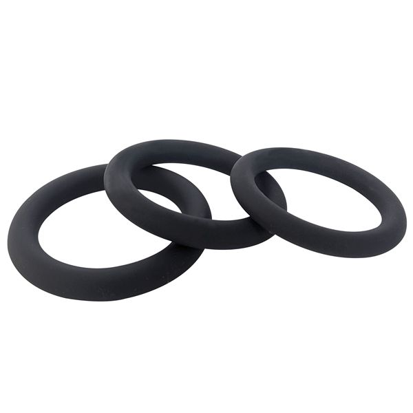 Brutus Slim Donut Silicone Cock Ring Black 