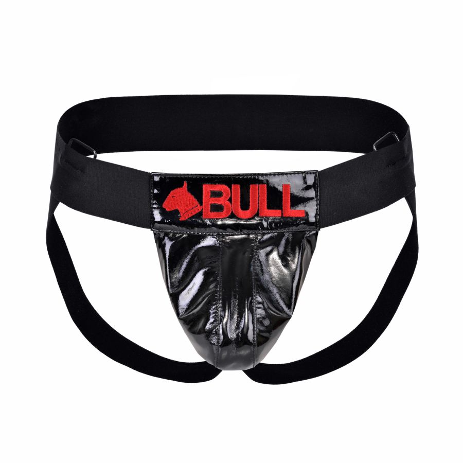 Bull Vinyl Jockstrap Red 