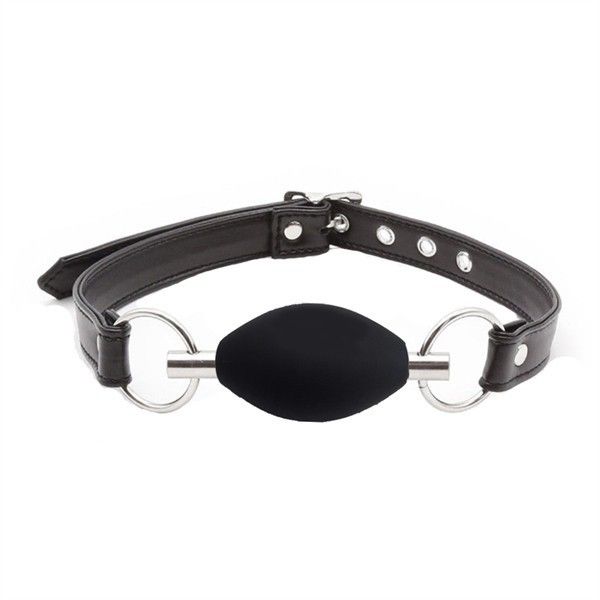 Black Label Silicone Oval Bll Gag Black