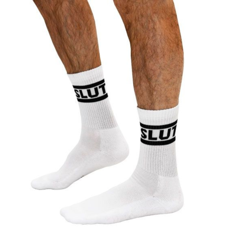 Mister B Crew Socks Slut White 38-41