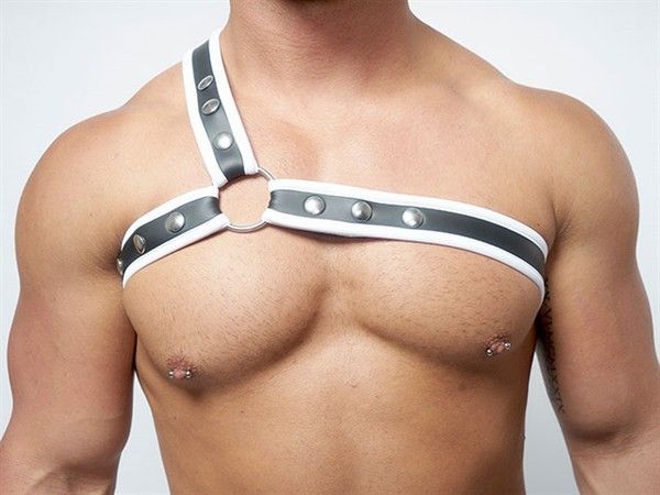 MrB Neoprene Triangle Harness Black White