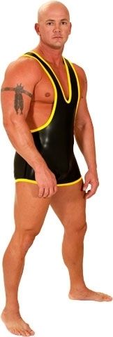 Neoprene Wrestling Singlet Yellow