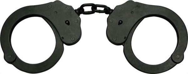 Handcuffs with chain black A88