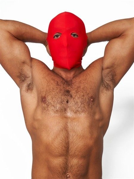 MrB Lycra Hood Eyes Open Only Red