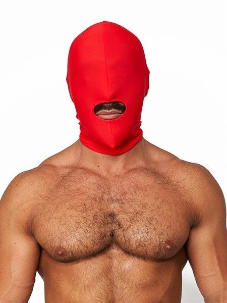 MrB Lycra Hood Mouth Open Only Red